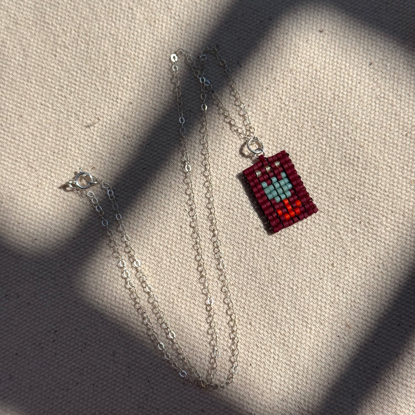 Beaded Pendant Necklace - Sunny Side Up