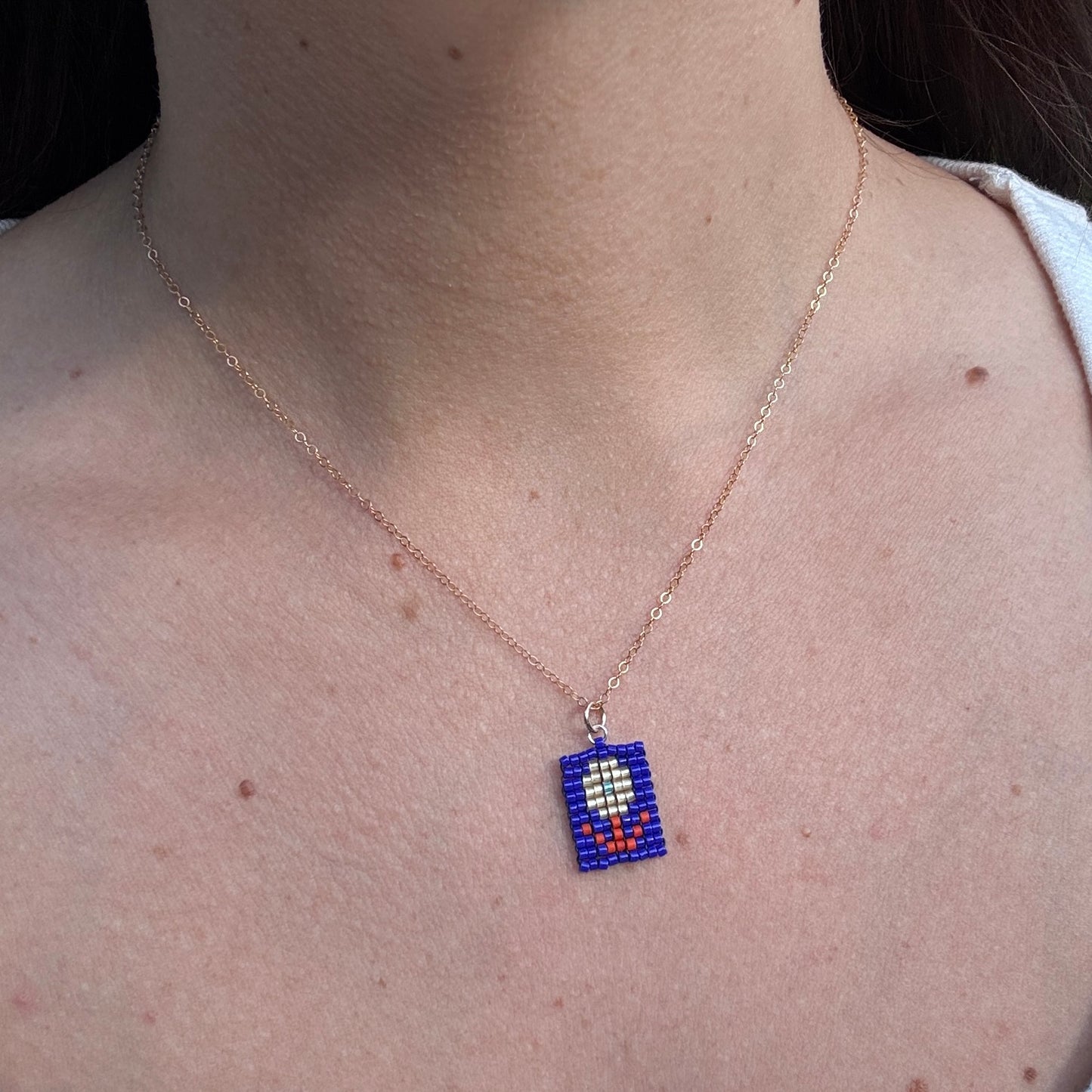 Beaded Pendant Necklace - Hello Sunshine