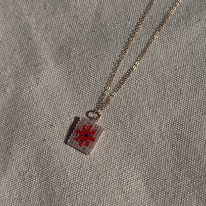 Beaded Pendant Necklace - Golden Hour