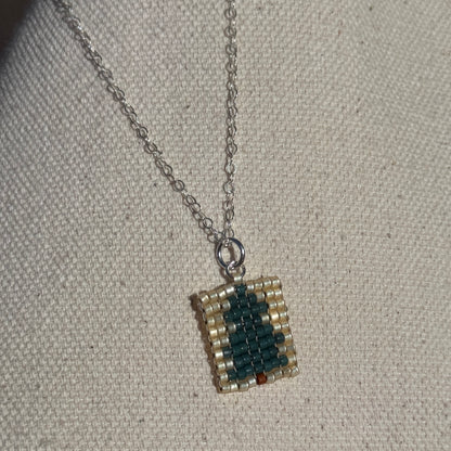 Beaded Pendant Necklace - Ever Green