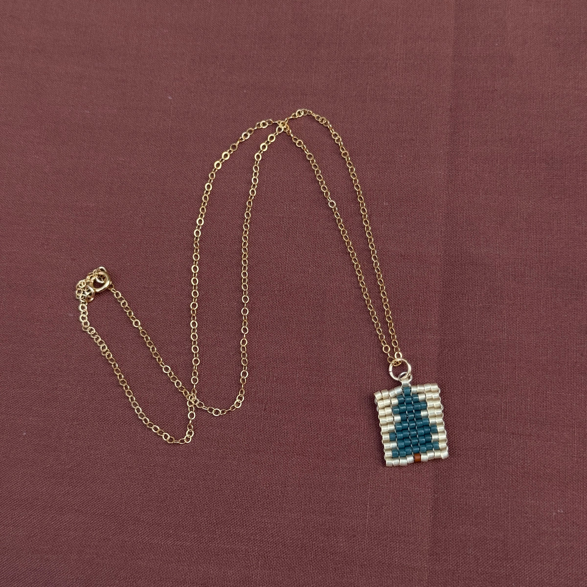 Beaded Pendant Necklace - Ever Green