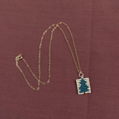 Beaded Pendant Necklace - Ever Green
