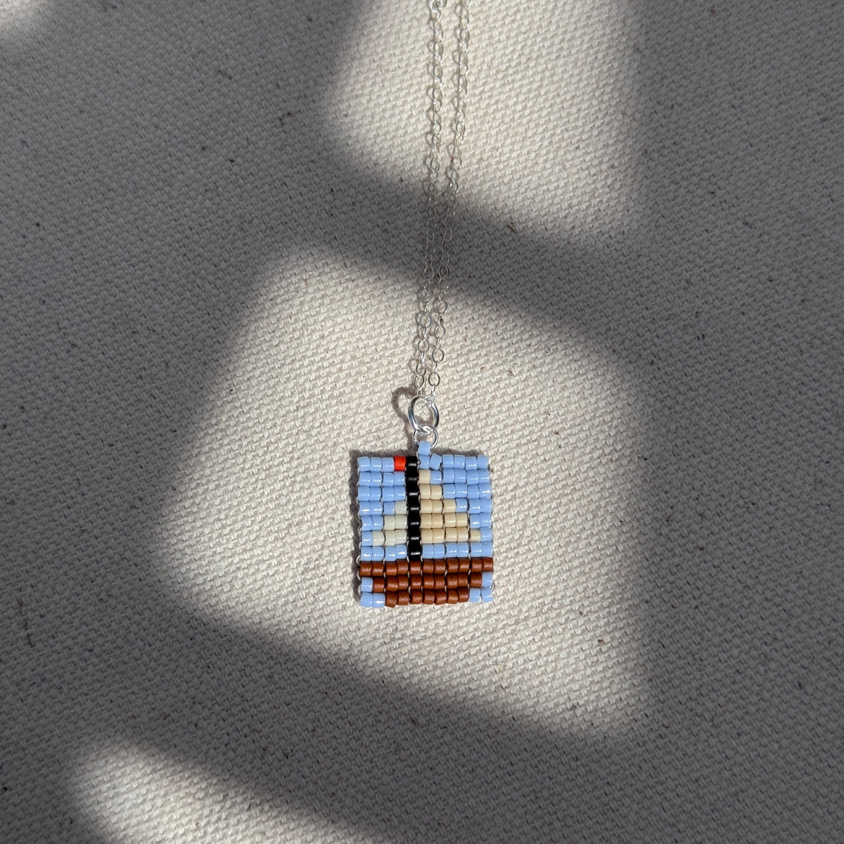 Beaded Pendant Necklace - Sailing Away