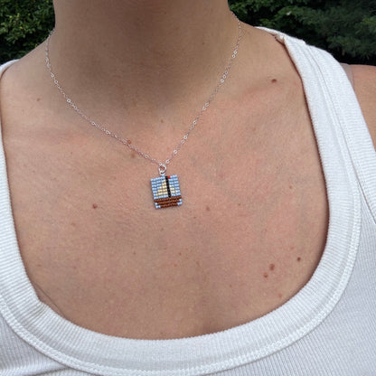 Beaded Pendant Necklace - Sailing Away