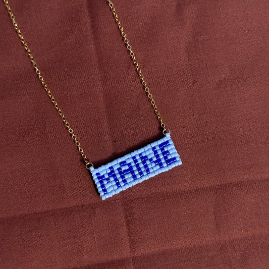 Beaded Pendant Necklace - MAINE