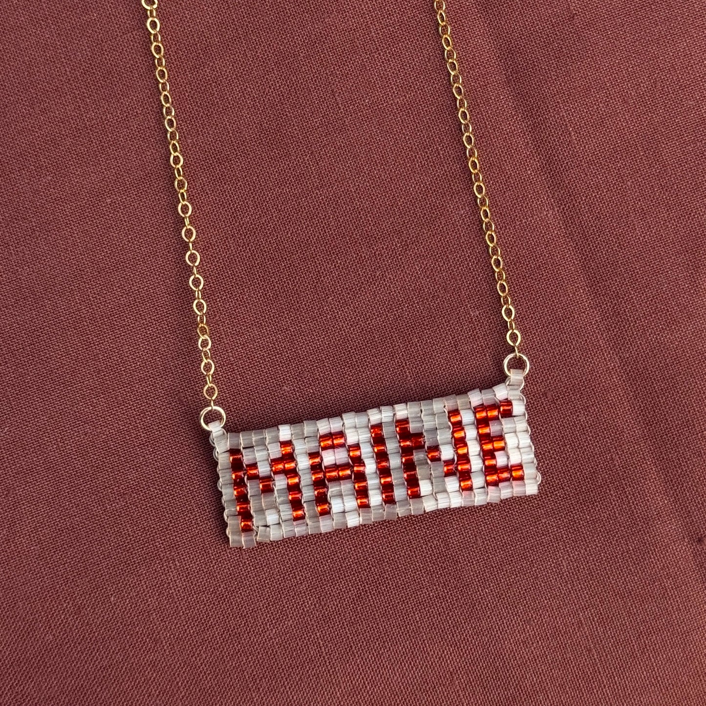 Beaded Pendant Necklace - MAINE