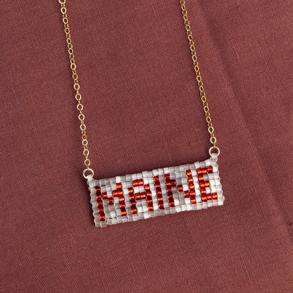 Beaded Pendant Necklace - MAINE