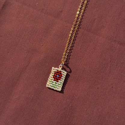 Beaded Pendant Necklace - Hello Sunshine