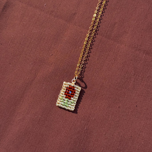 Beaded Pendant Necklace - Hello Sunshine