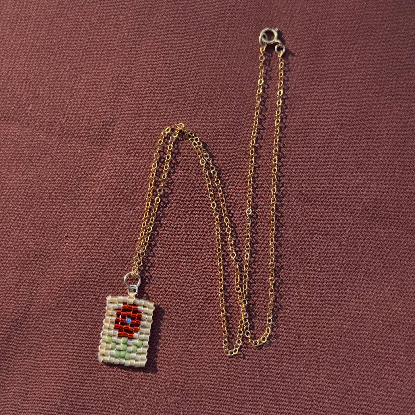 Beaded Pendant Necklace - Hello Sunshine