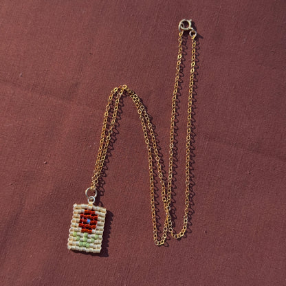 Beaded Pendant Necklace - Hello Sunshine