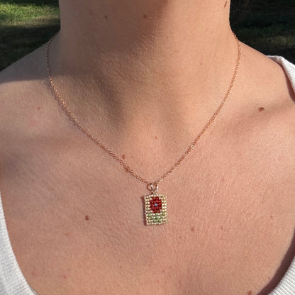 Beaded Pendant Necklace - Hello Sunshine