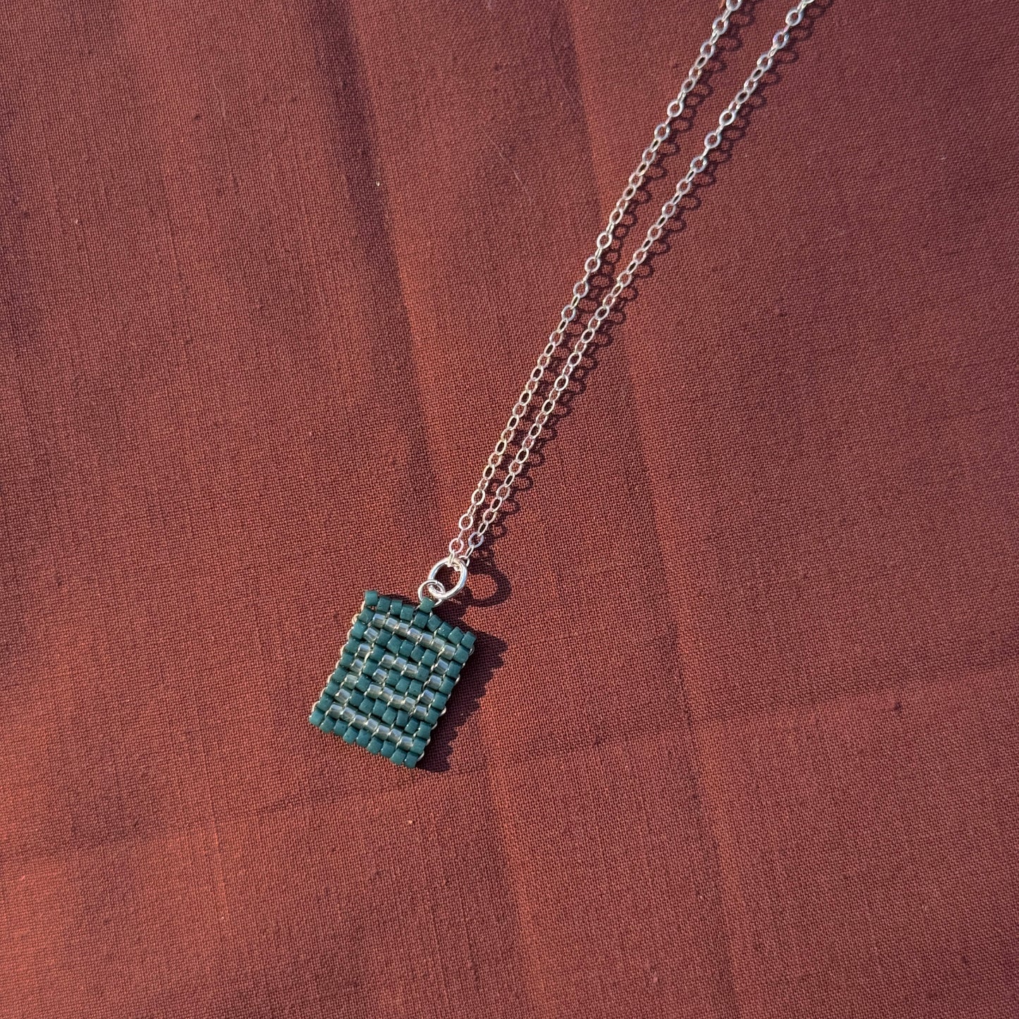 Beaded Pendant Necklace - Whirlpool