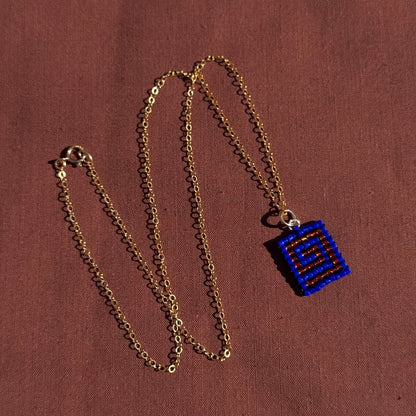 Beaded Pendant Necklace - Whirlpool