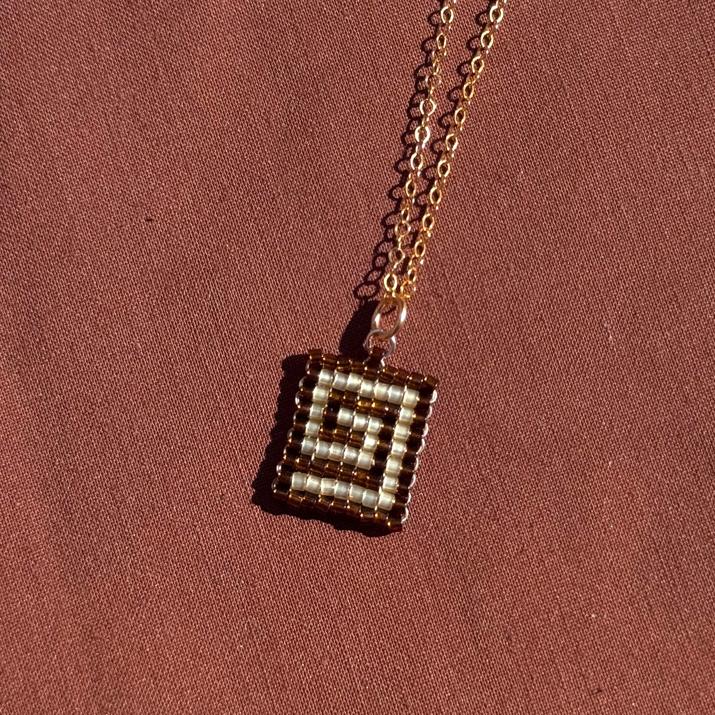 Beaded Pendant Necklace - Whirlpool