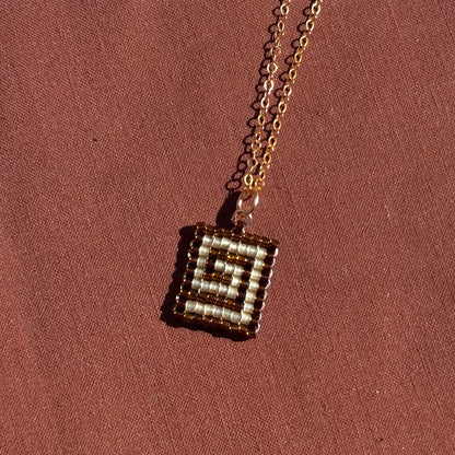 Beaded Pendant Necklace - Whirlpool