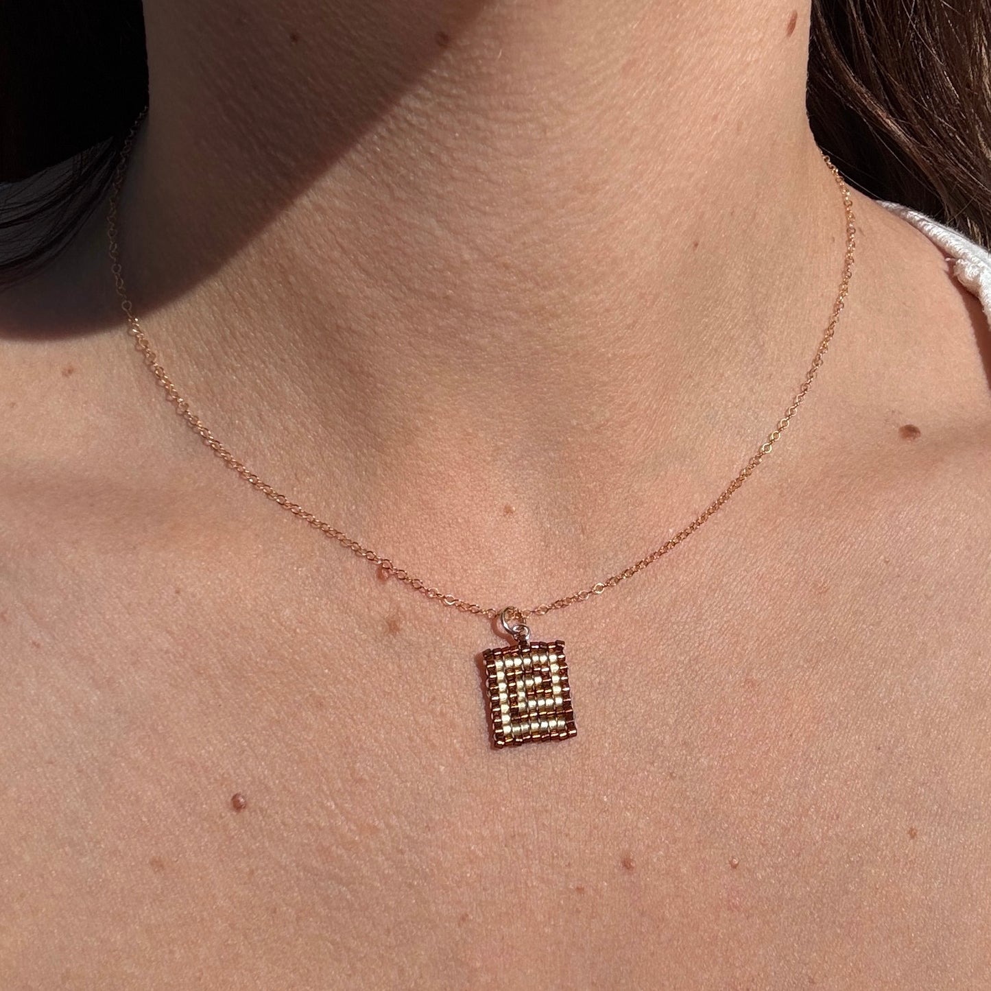 Beaded Pendant Necklace - Whirlpool