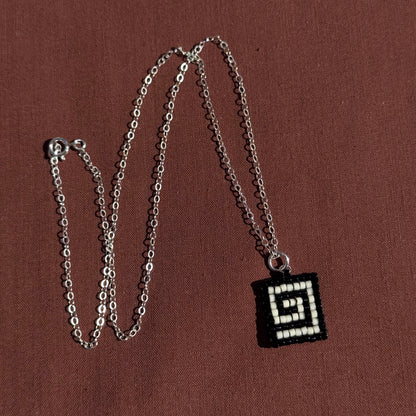 Beaded Pendant Necklace - Whirlpool