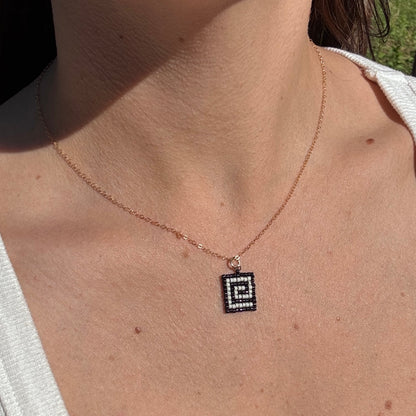 Beaded Pendant Necklace - Whirlpool