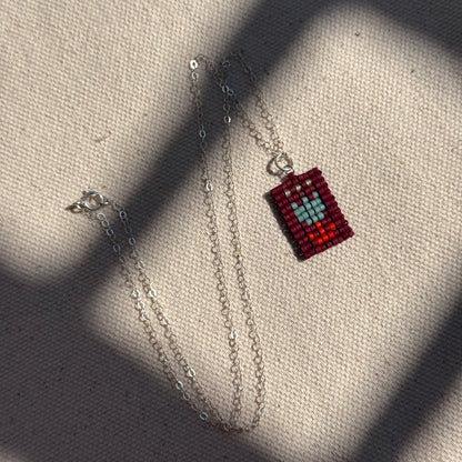 Beaded Pendant Necklace - Sunny Side Up
