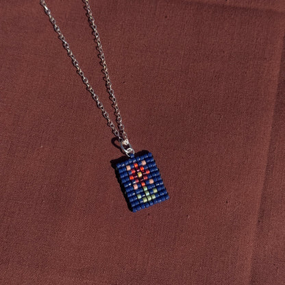 Beaded Pendant Necklace - Garden Party