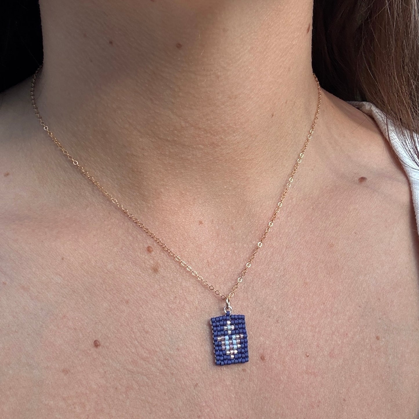 Beaded Pendant Necklace - Flower Song
