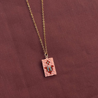 Beaded Pendant Necklace - Flower Song