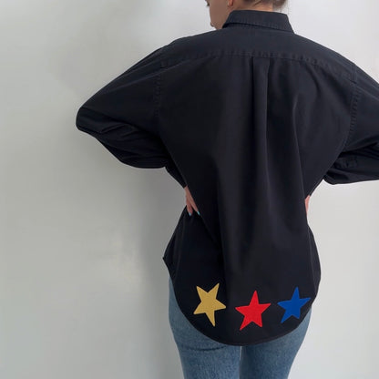 Scrap Button Down - Blue Face