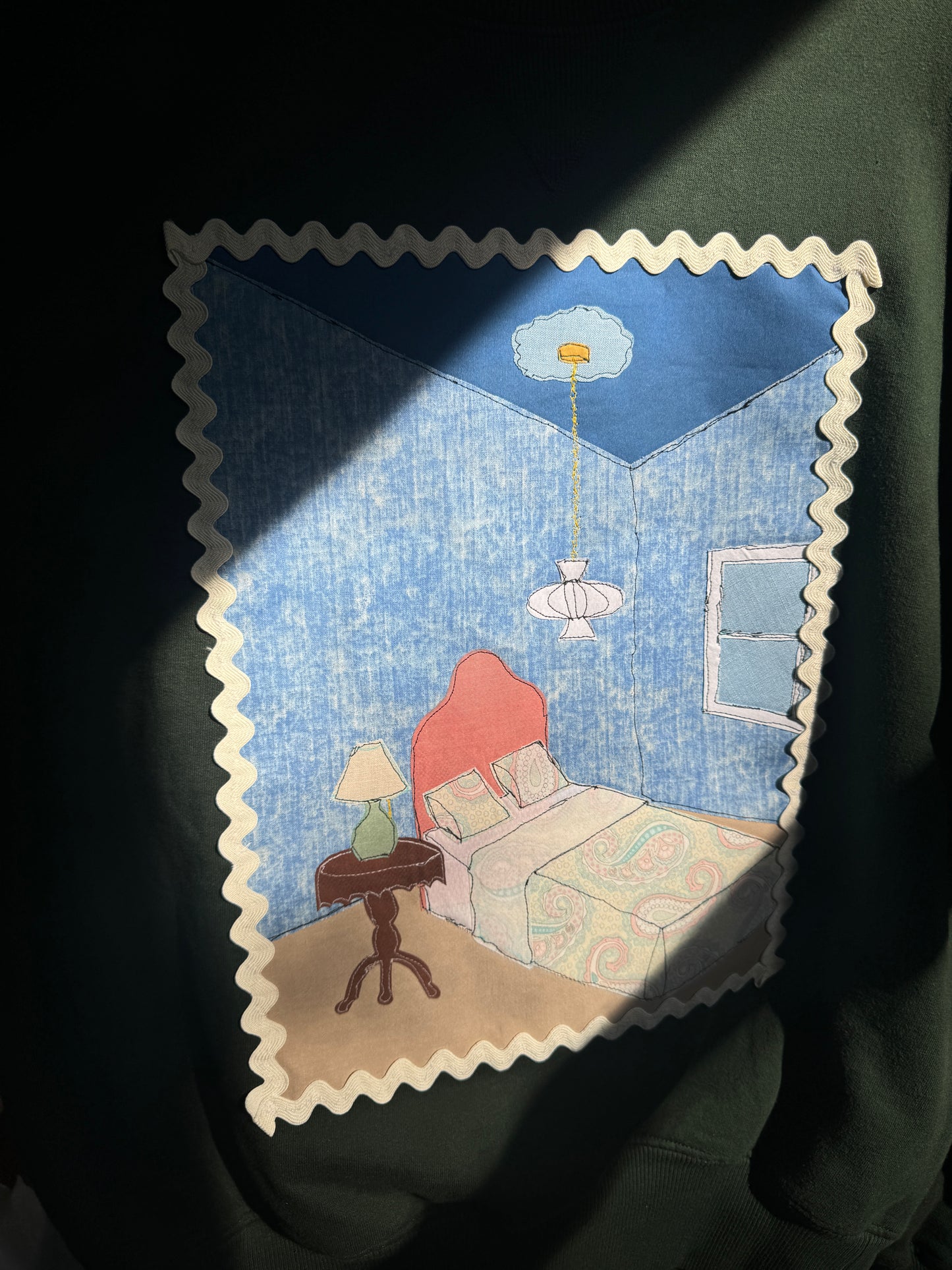 Scrap Sweatshirt - Bedroom Vignette