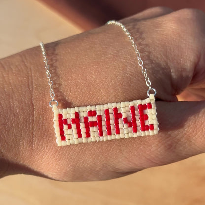 Beaded Pendant Necklace - MAINE