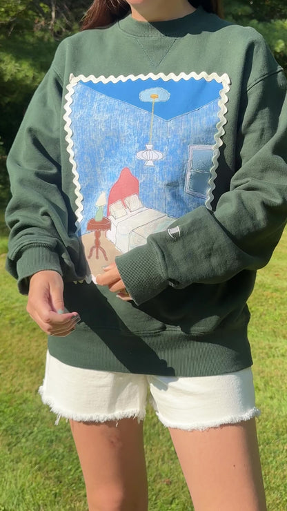 Scrap Sweatshirt - Bedroom Vignette