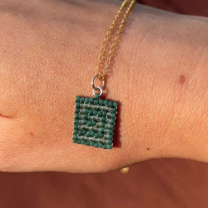 Beaded Pendant Necklace - Whirlpool