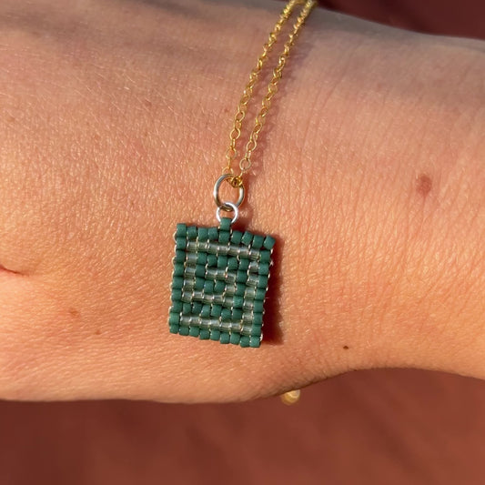 Beaded Pendant Necklace - Whirlpool