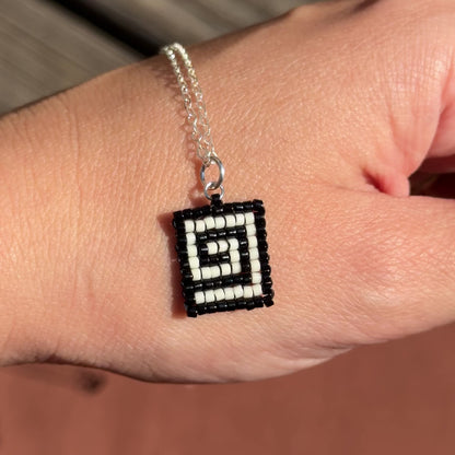Beaded Pendant Necklace - Whirlpool