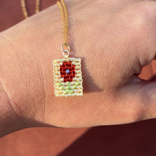 Beaded Pendant Necklace - Hello Sunshine