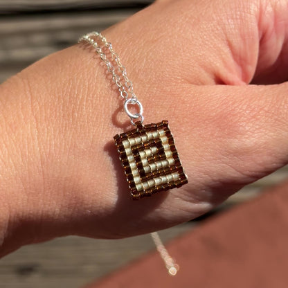 Beaded Pendant Necklace - Whirlpool