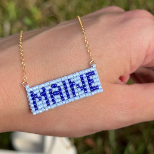Beaded Pendant Necklace - MAINE