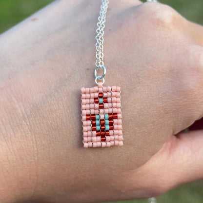 Beaded Pendant Necklace - Flower Song